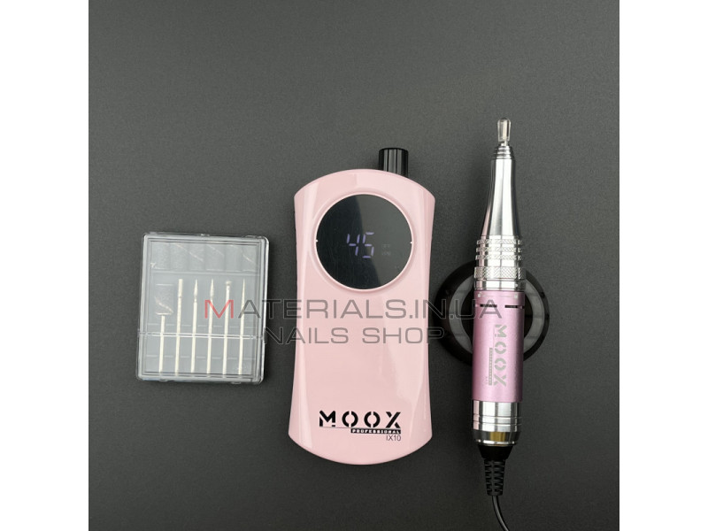 Фрезер Мокс IX10 (Pink) на акуммуляторі 45 000 об/хв і 35 W. для манікюру та педикюру