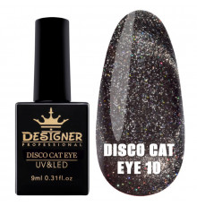 Світловідбивний гель-лак Disco Cat Eye №10, 9 мл., Дизайнер (Котяче око)