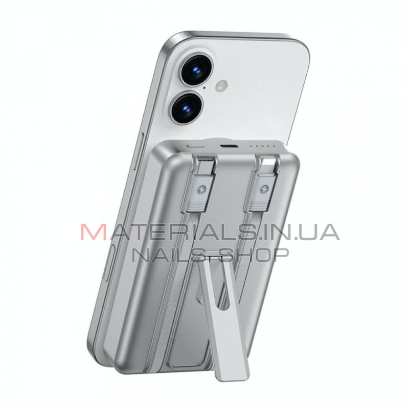 Power Bank WiWU Wi-P056, 10000 мА·год, 22,5 Вт — Silver