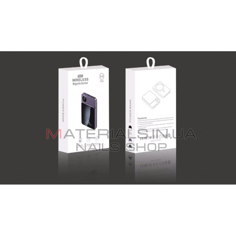 Power Bank W008, 5000 мА·год, магнітне кріплення