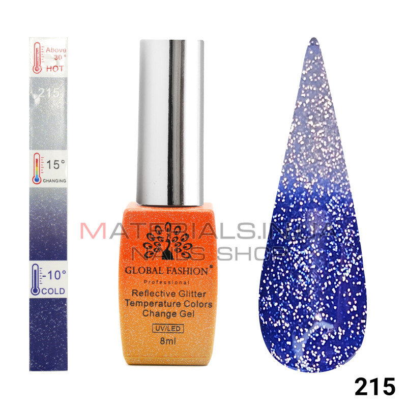 Гель лак Temperature Color Change Disco 215, 8 мл