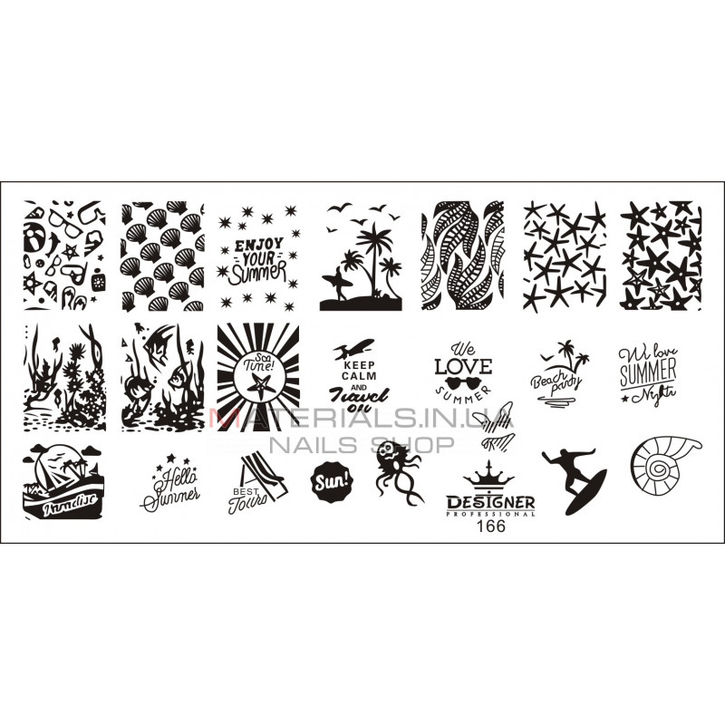 Диск для стемпінгу Designer металевий (12x6 см) №166