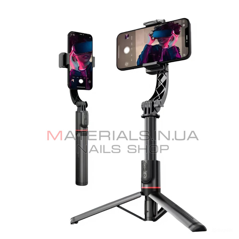 Монопод Tripod L19, Bluetooth, знімне заповнювальне світло, стабілізатор-підвіс, 0,70 м