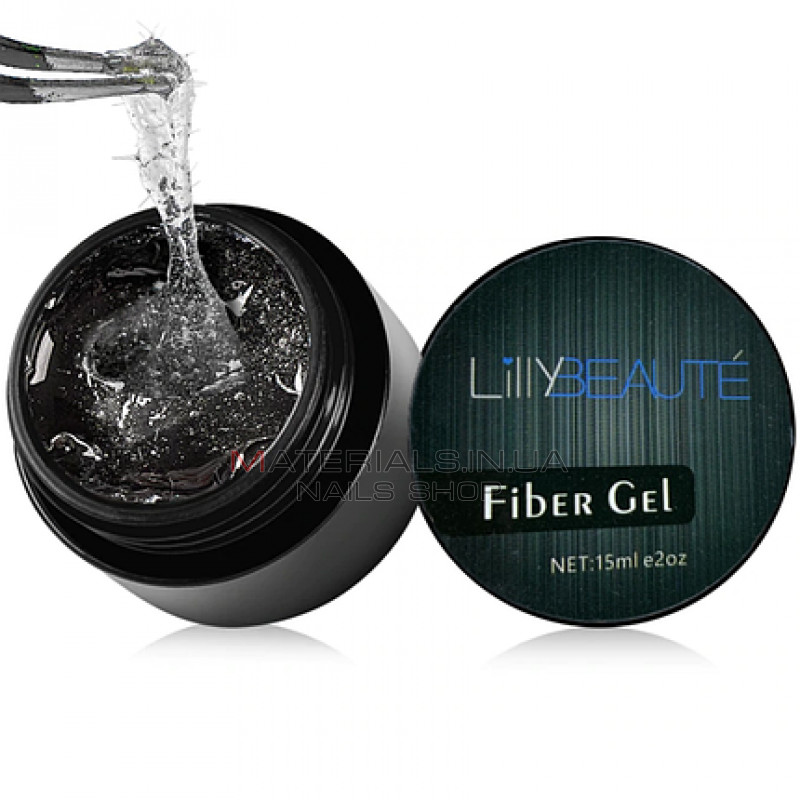Fiber Gel для нарощування нігтів Lilly Beaute, 15 мл Fiber Gel для нарощування нігтів Lilly Beaute, 15 мл