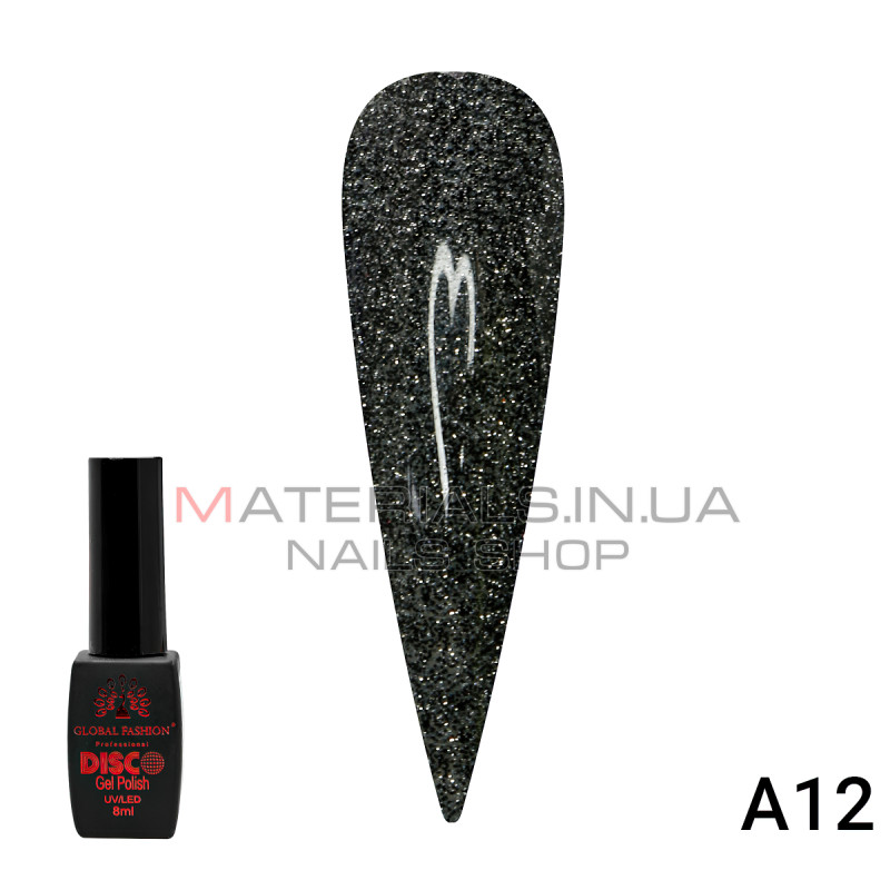 Гель лак Disco Gel Polish, Global Fashion, светоотражающий, 8 мл A12