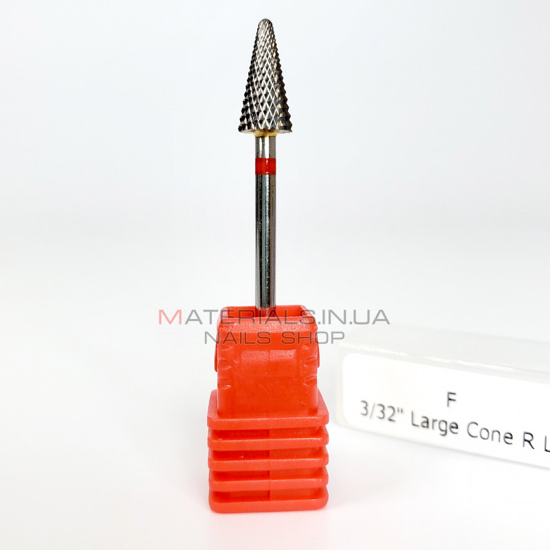 Твердосплавна насадка конус гострий, червона насічка (Large Cone RLF)
