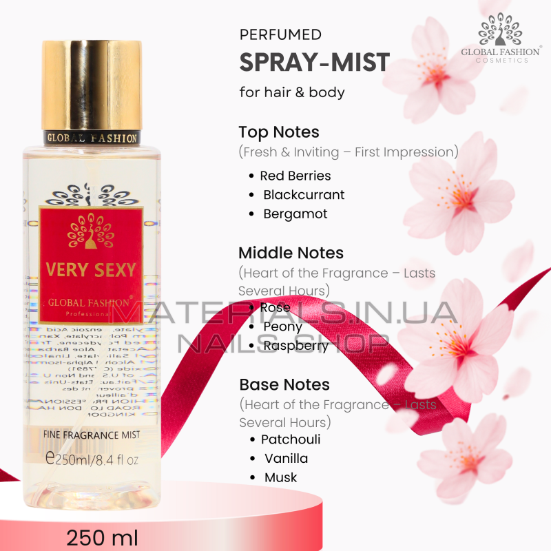 Мист для тела, Global Fashion, Very Sexy, 250ml