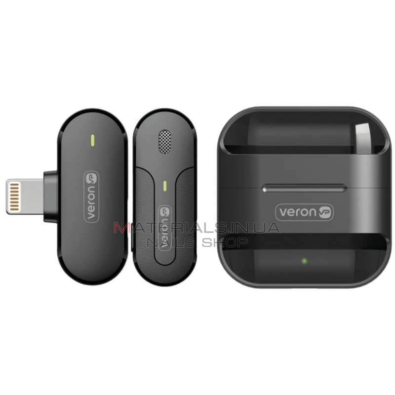 Беспроводной микрофон для телефона Lightning Veron M8-L c кейсом зарядки