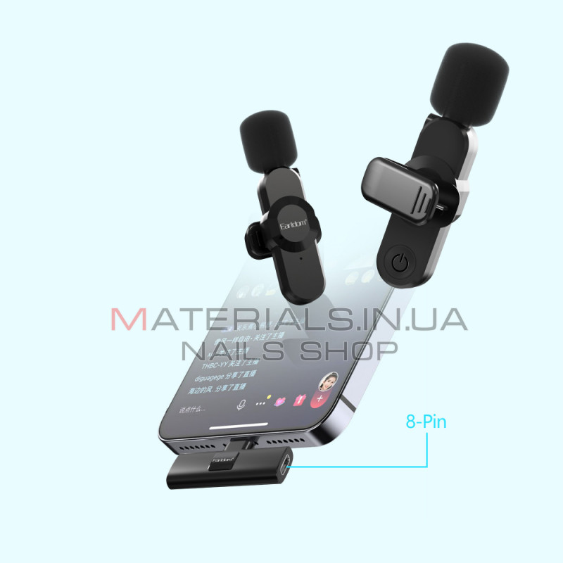 Бездротовий мікрофон для телефона Earldom ET-MC8L, Lightning