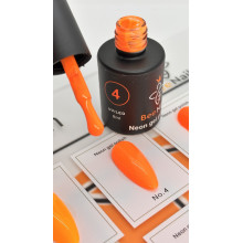 Гель-лак неоновый для ногтей Bee Nails neon gel polish, №04