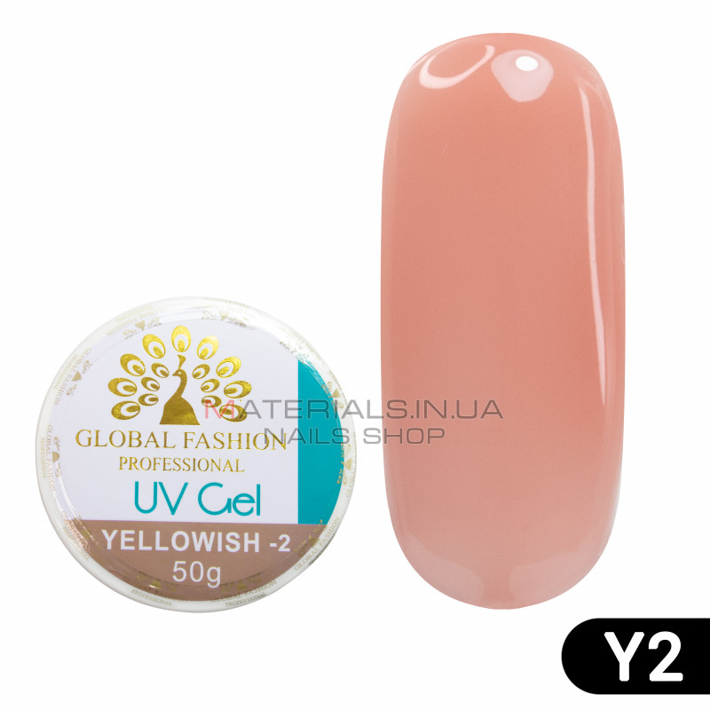 Гель для моделирования ногтей Global Fashion 50 г Yellowish-2 Гель для моделирования ногтей Global Fashion 50 г Yellowish-2