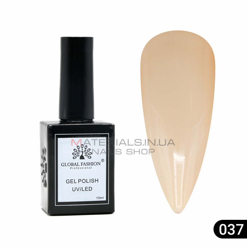 Гель лак Global Fashion, Gel polish 15 ml, 37