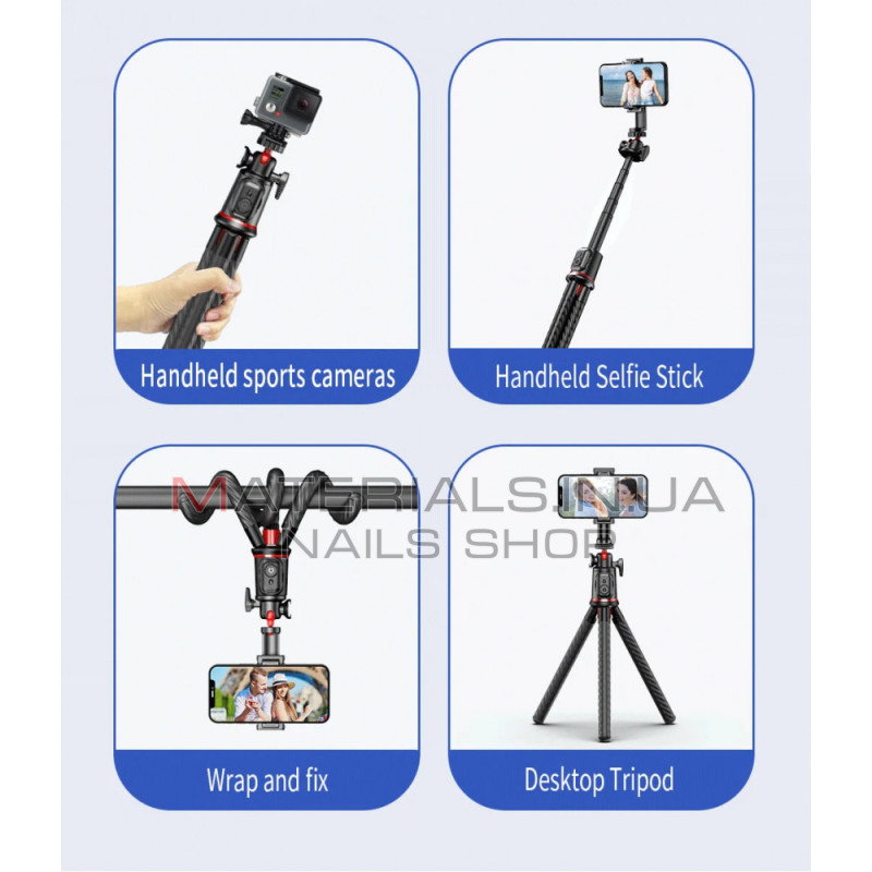 Монопод Tripod C03, Bluetooth-кнопка, 0,64 м