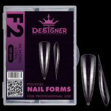Верхні форми Дизайнер F2 Almond long - Polygel Nail Forms