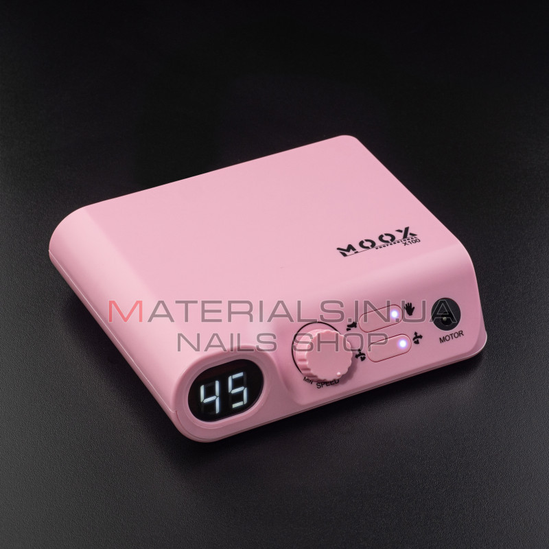 Фрезер Мокс X100 (Рожевий) на 45 000 об/хв. та 70W. для манікюру та педикюру