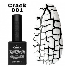 Гель лак Crack effect 001 Дизайнер (9мл.) - с эффектом Кракелюра (трескающийся)