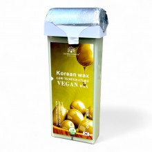 Воск в кассете для депиляции Korean Wax Global Fashion, низкотемпературный, Олива