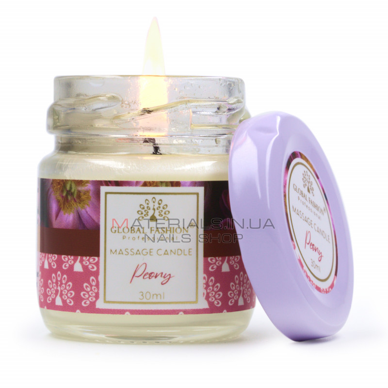 Массажная свеча Global Fashion, G30 ml, Peony Массажная свеча Global Fashion, G30 ml, Peony