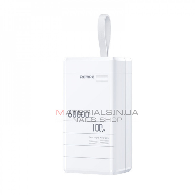 Power Bank 60000 mAh 100W— Remax RPP-650 100W PD+QC Fast charging — White Power Bank 60000 mAh 100W— Remax RPP-650 100W PD+QC Fast charging — White