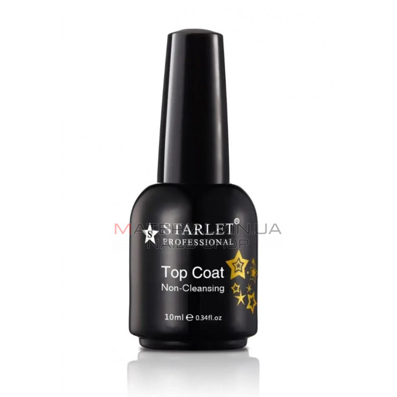Молочний топ для нігтів, гель лаку старлет без липкого шару (starlet milk top non-cleansing) 10 мл