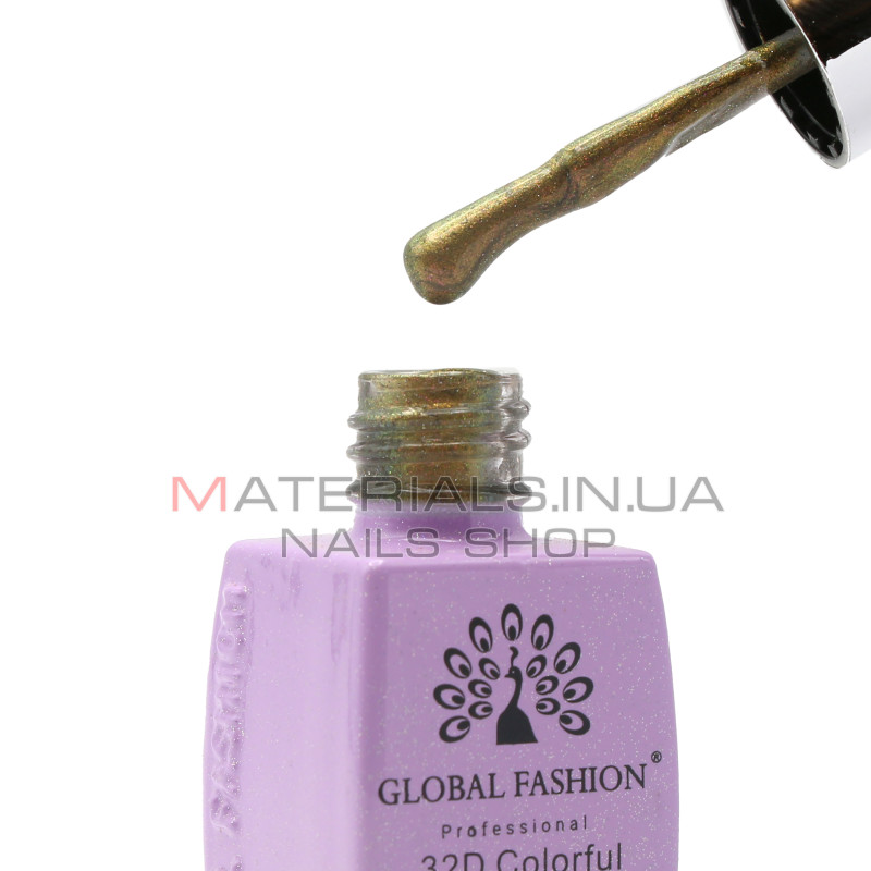 Гель лак кошачий глаз 32D Chameleon Disco, Global Fashion 8 мл №268