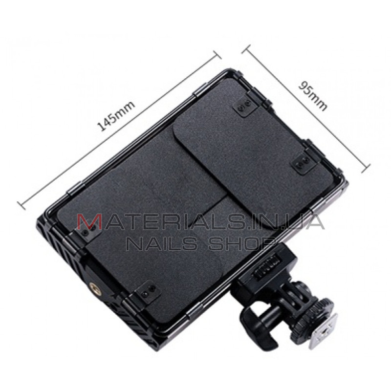 LED-відеосвітло PT-15B PRO, II 15 Вт, колірна температура 3200-5600 K/1500LM/акумулятор F-550/2400 мА·год+зарядний пристрій (145*95*22 мм)