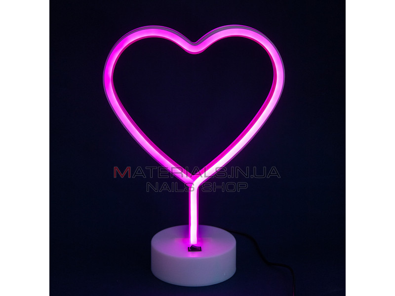 Ночной светильник — Neon Lamp series — Heart Pink