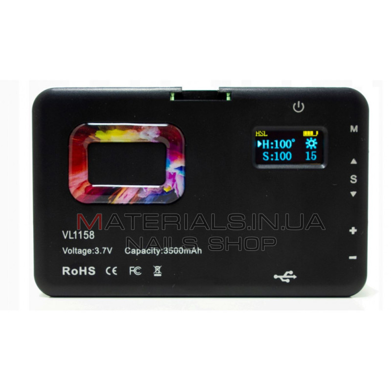 Селфі-спалах ADDWING VL-1158 RGB, 8 Вт, 2700-6500 K/ 2000MA