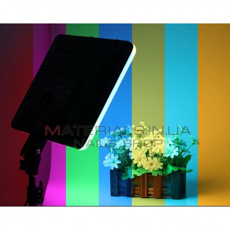 LED-відеосвітло PM-36, RGB, 36 × 25 см, 352 світлодіодів, 2700 K-6000 K, пульт ДК, адаптер