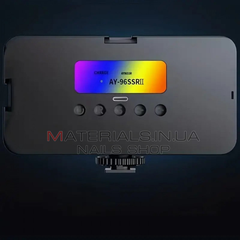 Накамерне LED-відеосвітло AY-84, 3000-6500 K, 1800MA, RGB