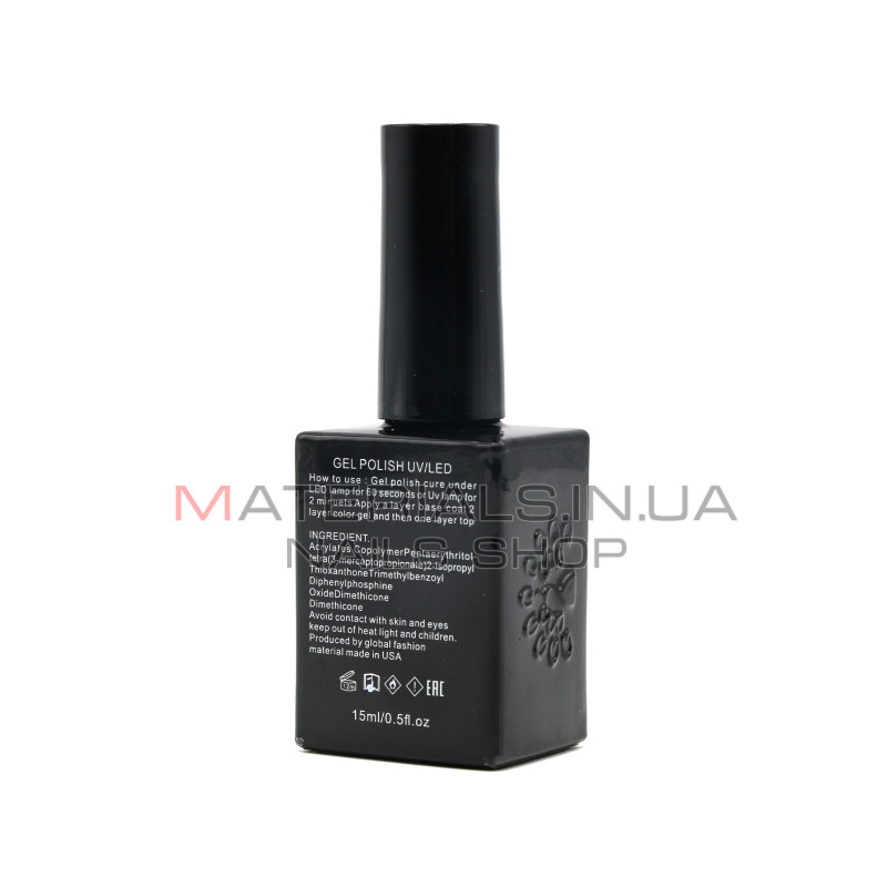Гель лак Global Fashion, Gel polish 15 ml, 02