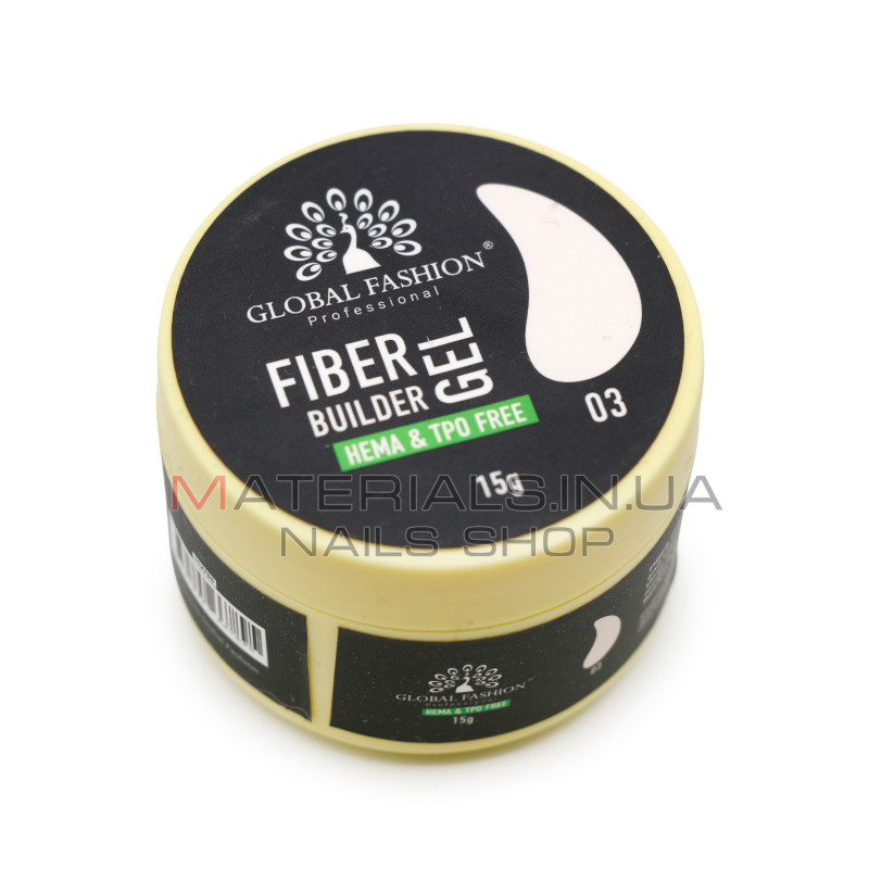 Гель для моделювання нігтів 15 г, Fiber Builder Gel 03