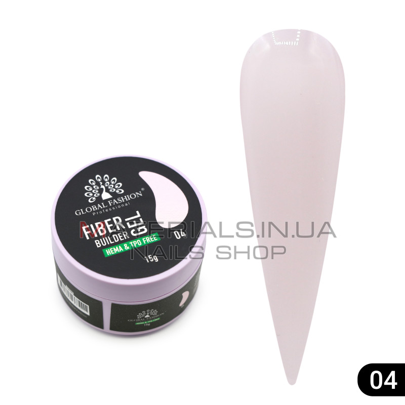 Гель для моделювання нігтів 15 г, Fiber Builder Gel 04