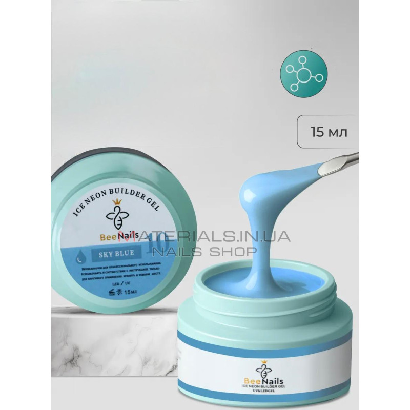 Ice Neon Builder Gel №10 Bee Nails, 15 ml