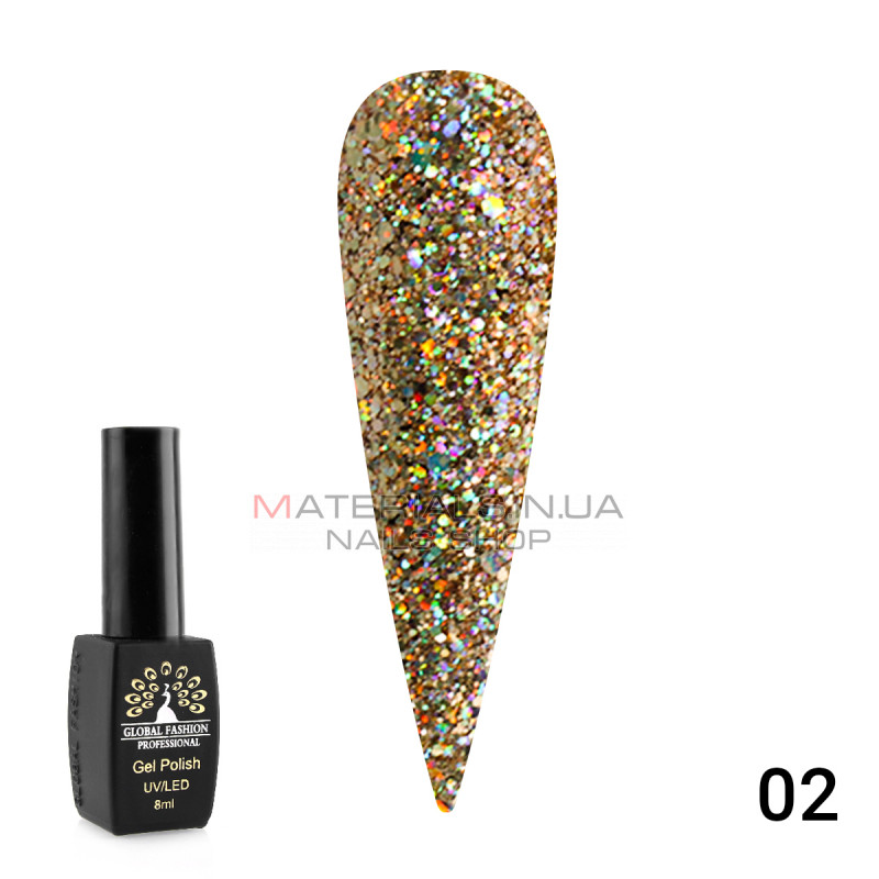 Гель лак Diamond Ball Global Fashion 8 мл, 002 Гель лак Diamond Ball Global Fashion 8 мл, 002
