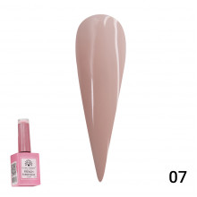 Каучукова база для гель лаку френч, Rubber Base Coat French, 15 мл., Global Fashion 07