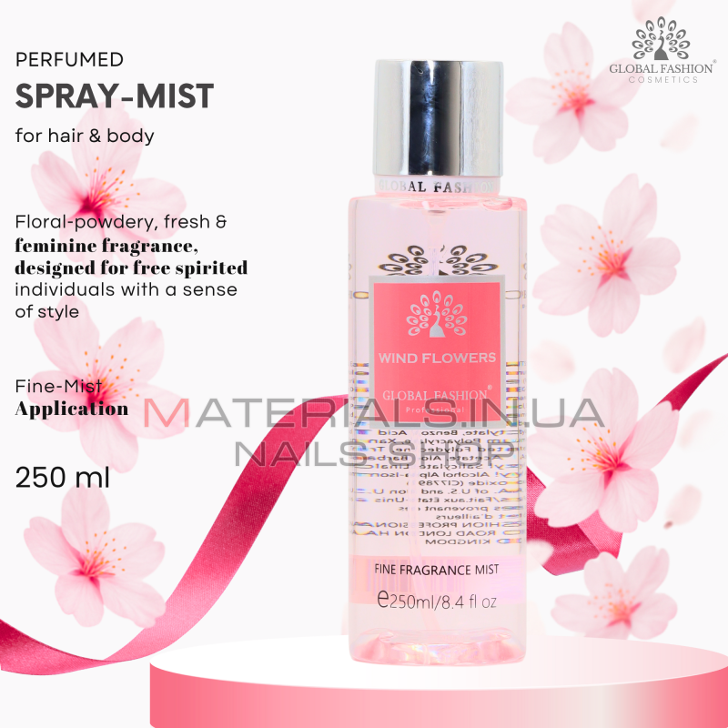 Мист для тела, Global Fashion, Wind Flowers, 250ml