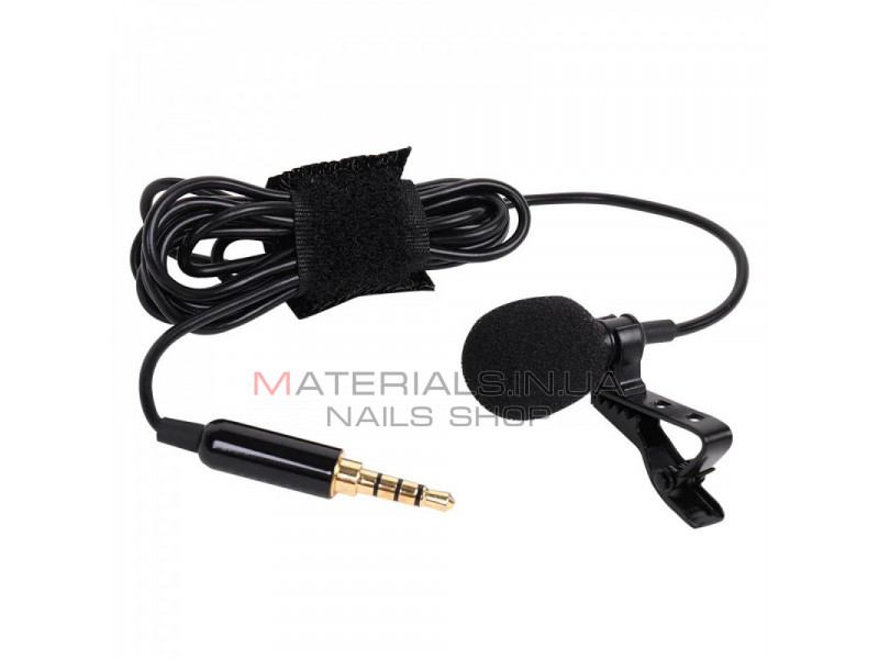 Микрофон для телефона 3.5mm (1.5m) Professional Lavalier Mic ; in Packing