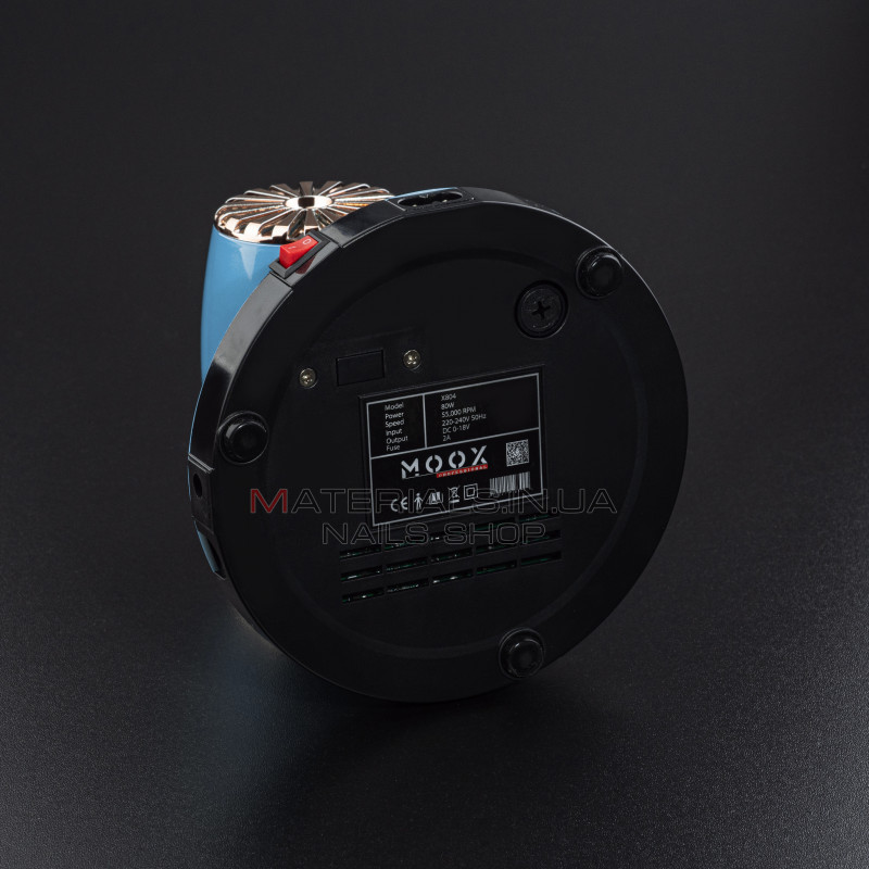 Фрезер Мокс X804 (Cиний) на 55 000 об./мин. и 80W. для маникюра и педикюра Фрезер Мокс X804 (Cиний) на 55 000 об./мин. и 80W. для маникюра и педикюра