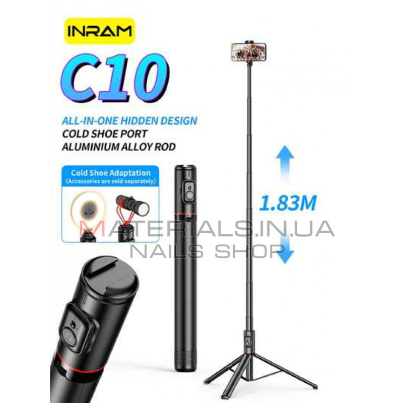Монопод Tripod C10, Bluetooth-кнопка, 1,83 м