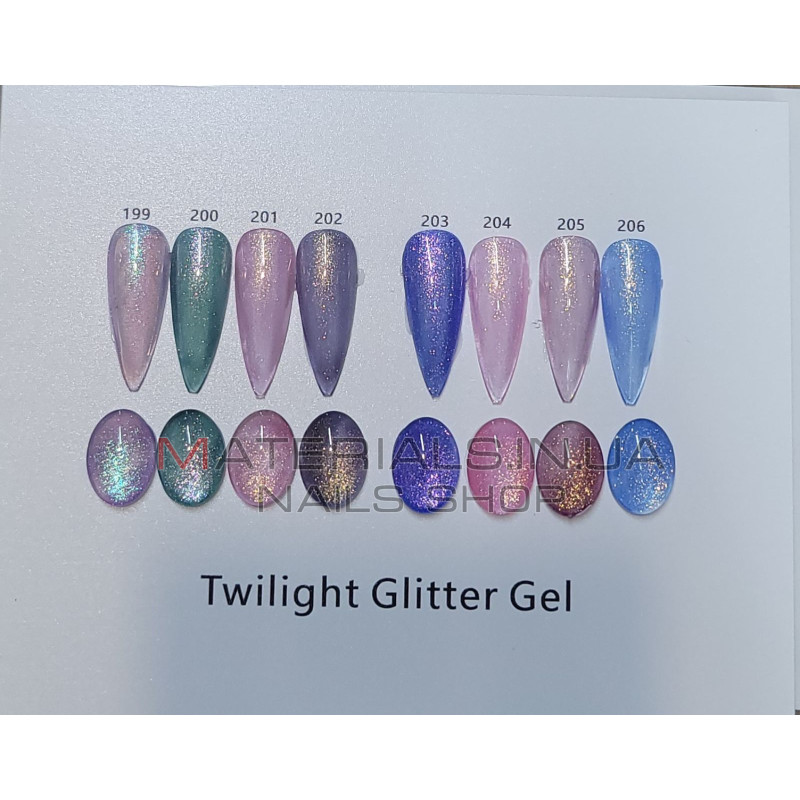 Гель лак Twilight Glitter 8 мл, 201