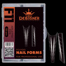 Верхні форми Дизайнер F11 Stiletto pipe - Polygel Nail Forms