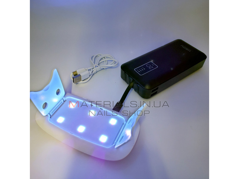 UV LED Лампа Sun mini, 6Вт работает от Power Bank
