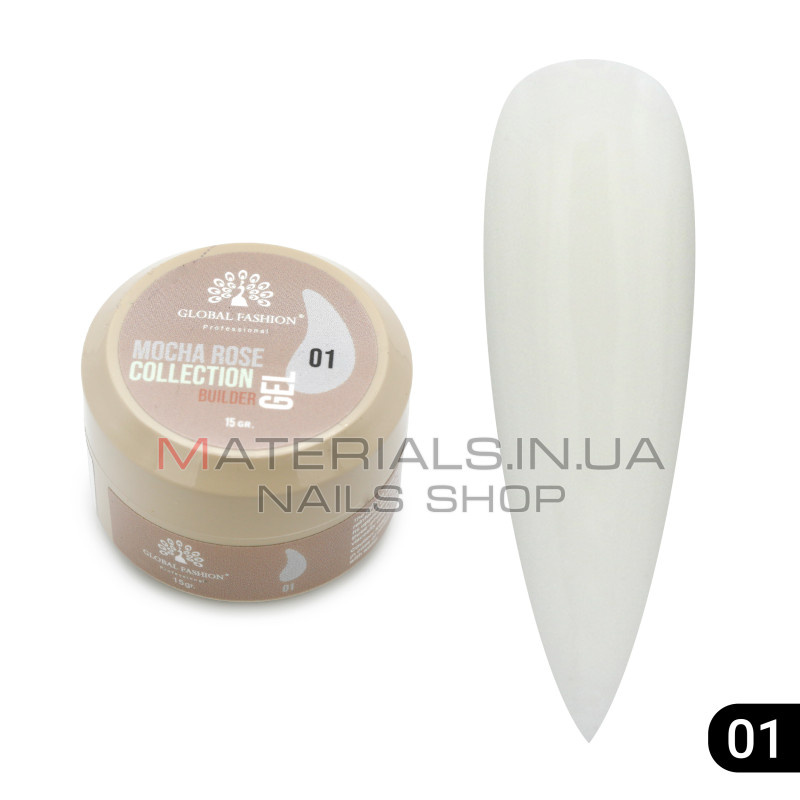 Гель для моделювання нігтів 15 гр, Mocha Rose Builder Gel 01