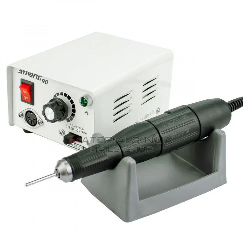 Фрезер для маникюра и педикюра Strong 90 / 102L 65Вт 35000 об, аппарат машинка профессиональный фрейзер Стронг Фрезер для маникюра и педикюра Strong 90 / 102L 65Вт 35000 об, аппарат машинка профессиональный фрейзер Стронг