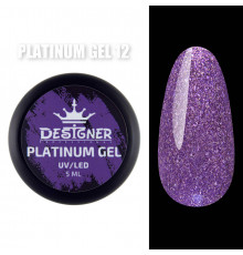 Platinum Gel Гель - платинум Designer Professional с шиммером, 5 мл. №12