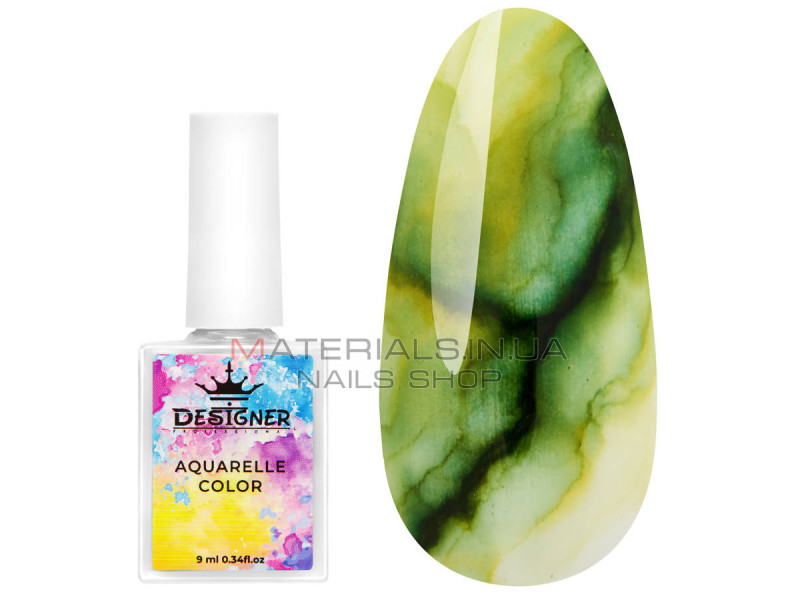 Aquarelle Color Designer №08 акварельные капли для дизайна ногтей, 9 мл