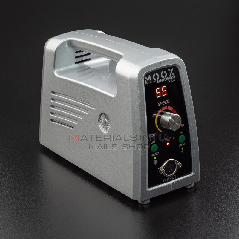 Фрезер Мокс X801 (Срібло) на 55 000 об/хв. та 80W. для манікюру та педикюру