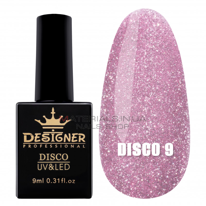 Светоотражающий гель-лак Disco Gel Polish Designer, 9 мл. №9 Светоотражающий гель-лак Disco Gel Polish Designer, 9 мл. №9