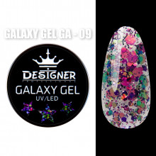 Galaxy Gel Глиттерный гель Designer Professional с блестками, 10 мл. GA-09